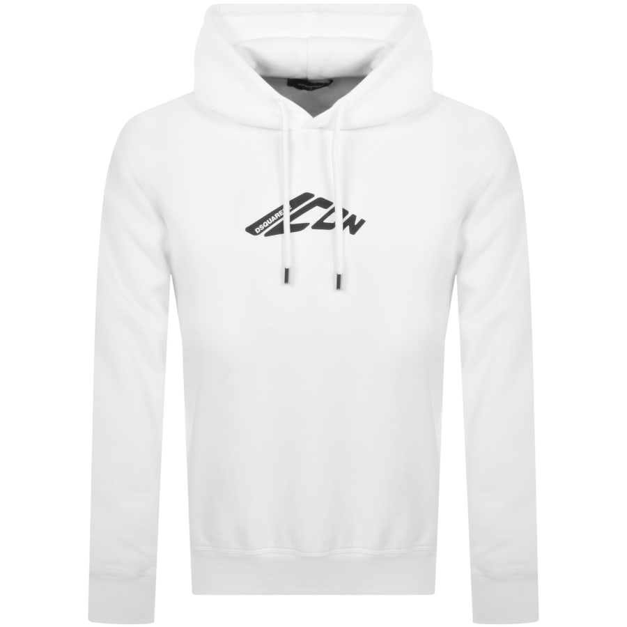 DSQUARED2 Logo Pullover Hoodie White